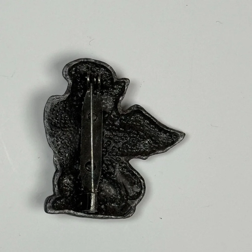 Guardian Angel Cat Wings Halo Pin Brooch‎ Metal